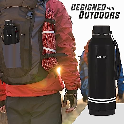 Baltra Jolly Hot & Cold Stainless Steel Water Bottle with Inner Steel and Outer Plastic (Black, 700 ml) Baltra Jolly Hot & Cold Stainless Steel Water Bottle with Inner Steel and Outer Plastic (Black, 700 ml)